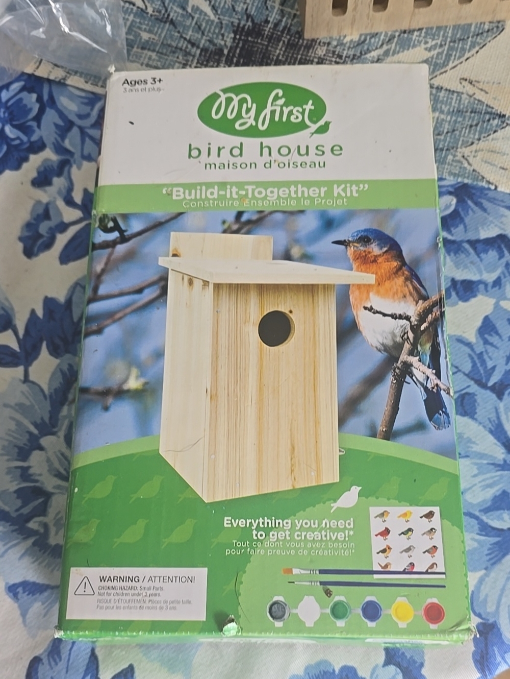 ❤️5/$25 New Build-It-Together Wood Bird House Kit - Natural